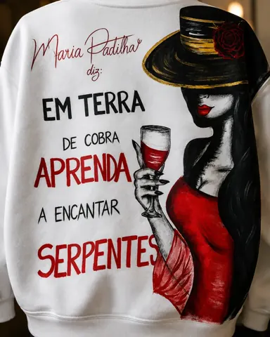 Moletom pintado, peça feita à mão